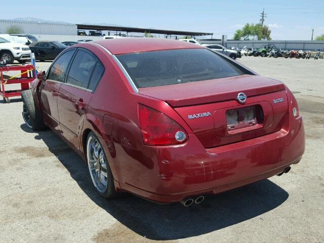 1N4BA41E06C811723 - 2006 NISSAN MAXIMA SE RED photo 3