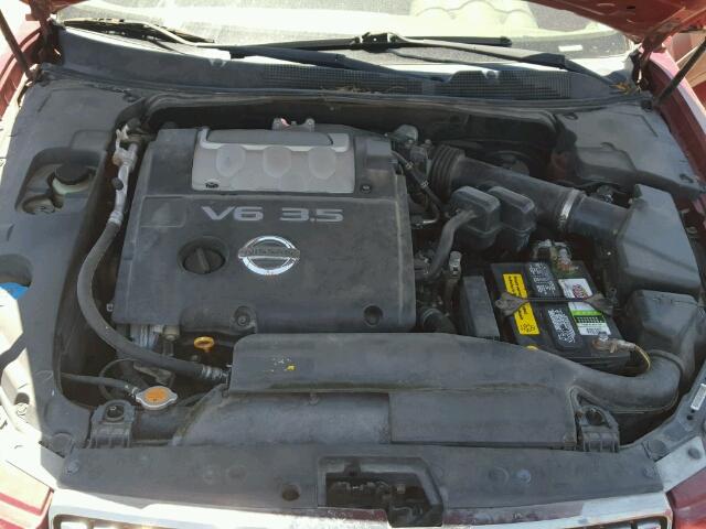 1N4BA41E06C811723 - 2006 NISSAN MAXIMA SE RED photo 7