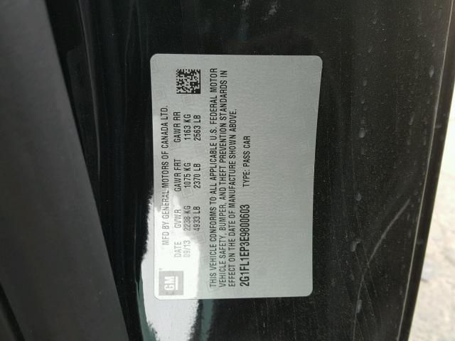 2G1FL1EP3E9800603 - 2014 CHEVROLET CAMARO ZL1 黑色 照片 10