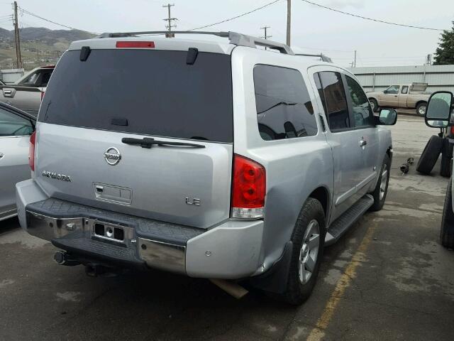 5N1AA08A55N726862 - 2005 NISSAN ARMADA SE GRAY photo 4