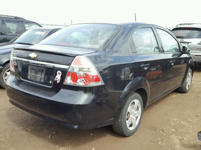 KL1TD5DE2AB102319 - 2010 CHEVROLET AVEO LS BLACK photo 4