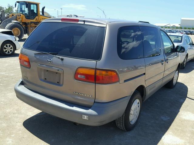 4T3ZF13C9WU013562 - 1998 TOYOTA SIENNA LE BROWN photo 4