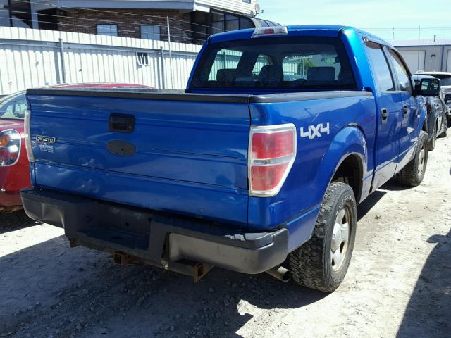 1FTRW14839FB25404 - 2009 FORD F150 SUPER BLUE photo 4