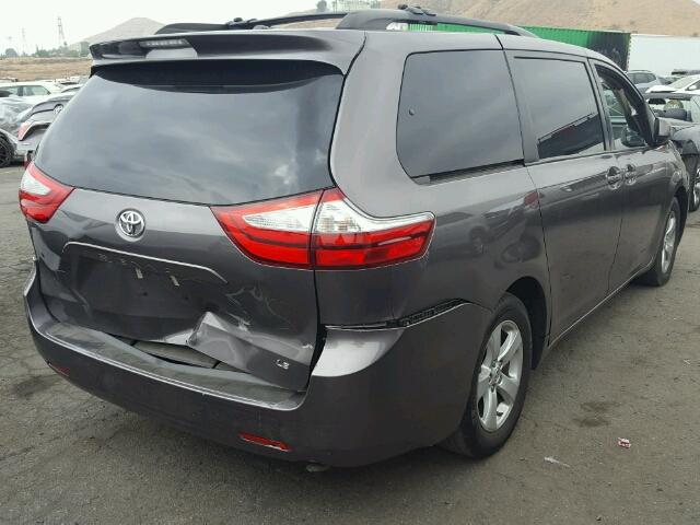 5TDKK3DC9FS570352 - 2015 TOYOTA SIENNA LE GRAY photo 4