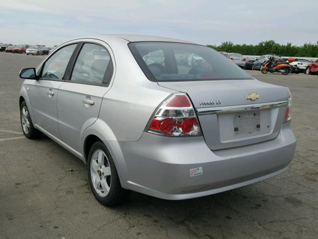 KL1TG56607B140220 - 2007 CHEVROLET AVEO LT SILVER photo 3