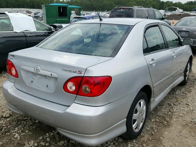 2T1BR32E18C892916 - 2008 TOYOTA COROLLA CE SILVER photo 4