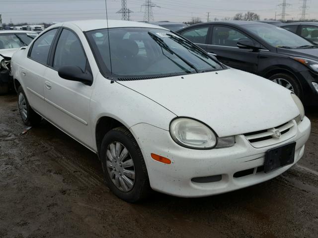 1B3ES26C32D602918 - 2002 DODGE NEON WHITE photo 1