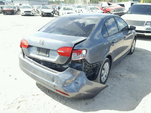 3VW2K7AJ8CM381811 - 2012 VOLKSWAGEN JETTA BASE 灰色 照片 4