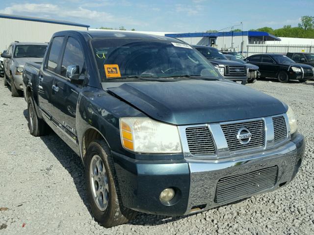 1N6BA07A95N578013 - 2005 NISSAN TITAN XE GREEN photo 1