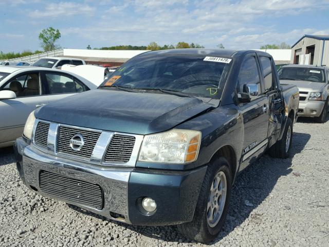 1N6BA07A95N578013 - 2005 NISSAN TITAN XE GREEN photo 2