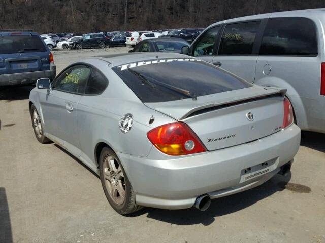 KMHHN65F53U102651 - 2003 HYUNDAI TIBURON GT SILVER photo 3