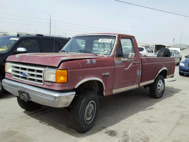 1FTHF26H7LPA76661 - 1990 FORD F250 RED photo 2