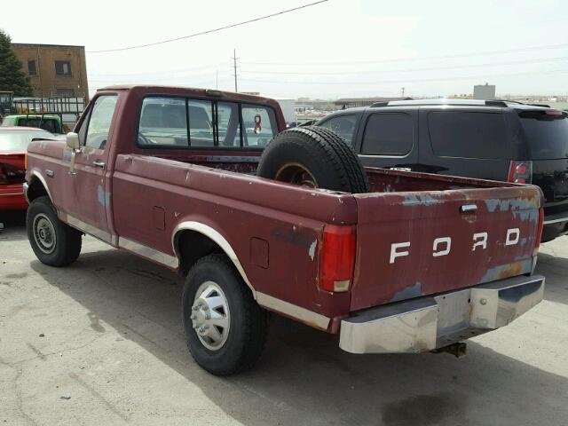 1FTHF26H7LPA76661 - 1990 FORD F250 RED photo 3