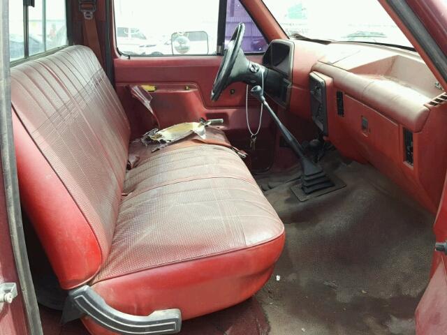 1FTHF26H7LPA76661 - 1990 FORD F250 RED photo 5