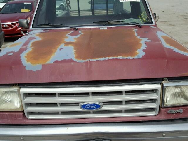 1FTHF26H7LPA76661 - 1990 FORD F250 RED photo 7