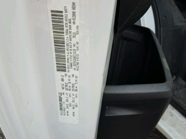 3C6TRVDG0EE116120 - 2014 RAM PROMASTER WHITE photo 10