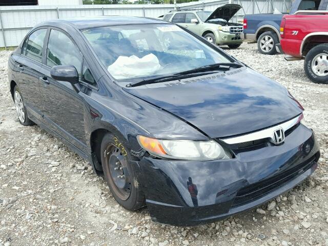 1HGFA165X8L032675 - 2008 HONDA CIVIC BLACK photo 1