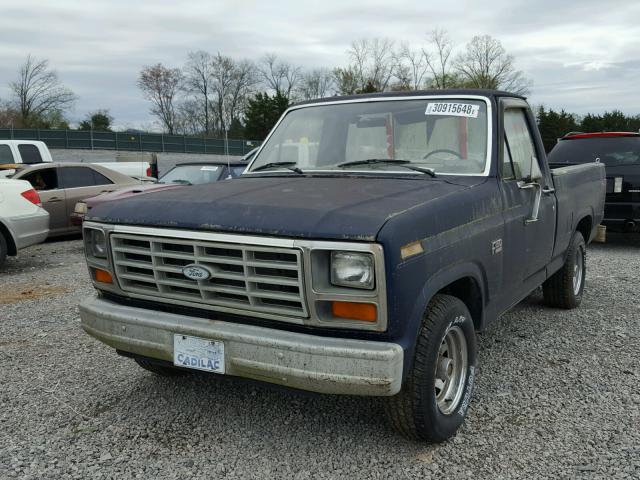 1FTDF15Y0FNA86538 - 1985 FORD F150 BLUE photo 2