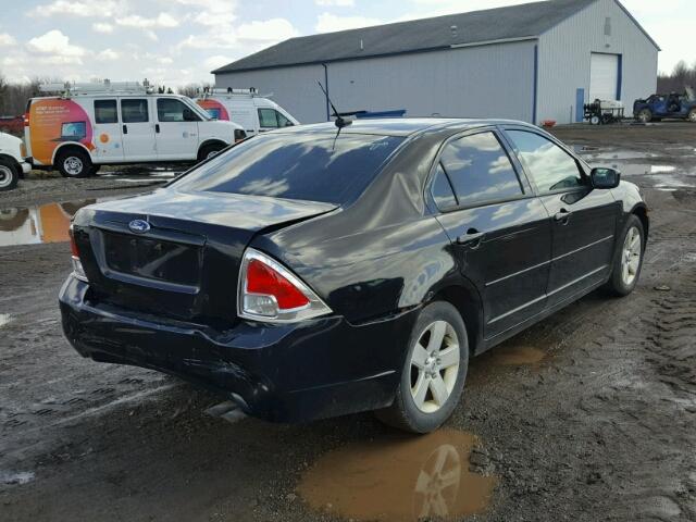 3FAHP07Z38R274278 - 2008 FORD FUSION SE BLACK photo 4