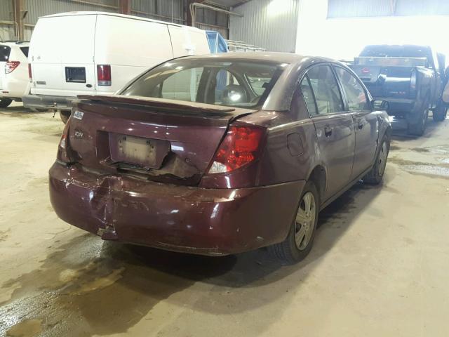 1G8AJ52F93Z111074 - 2003 SATURN ION LEVEL BURGUNDY photo 4