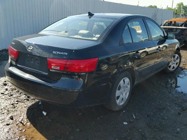 5NPET46C29H416640 - 2009 HYUNDAI SONATA GLS BLACK photo 4