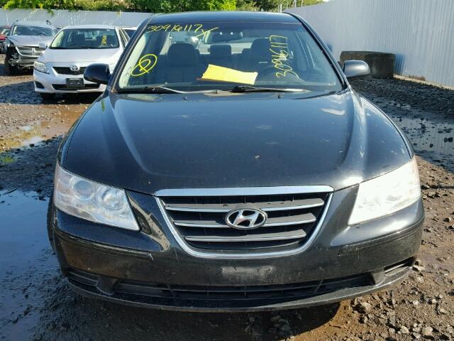 5NPET46C29H416640 - 2009 HYUNDAI SONATA GLS BLACK photo 9