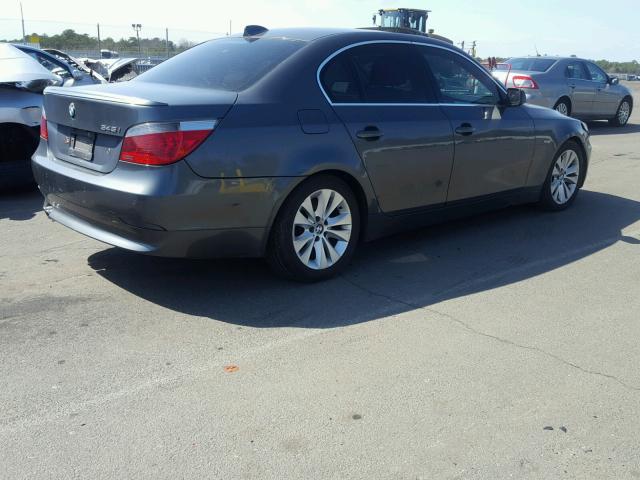 WBANB33535B116293 - 2005 BMW 545 I GRAY photo 4