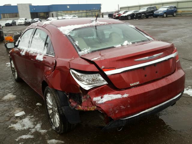 1C3BC2FG8BN527875 - 2011 CHRYSLER 200 LIMITE BURGUNDY photo 3