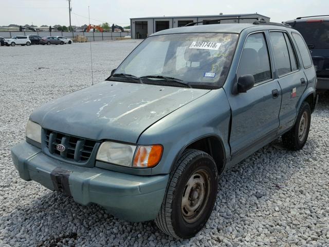 KNDJB7237Y5679746 - 2000 KIA SPORTAGE GREEN photo 2