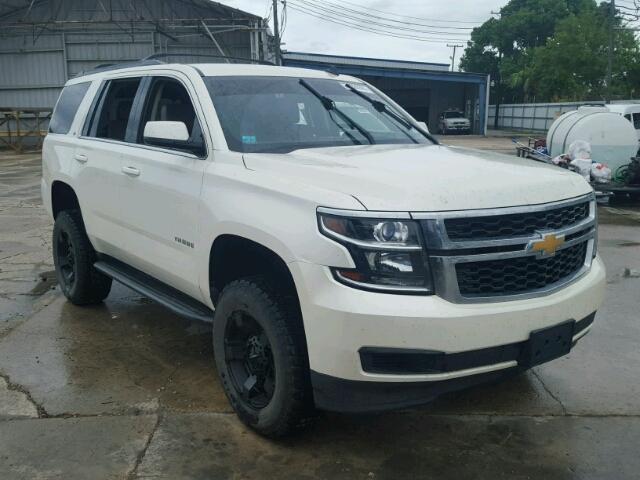 1GNSKBKC7FR302189 - 2015 CHEVROLET TAHOE K150 WHITE photo 1