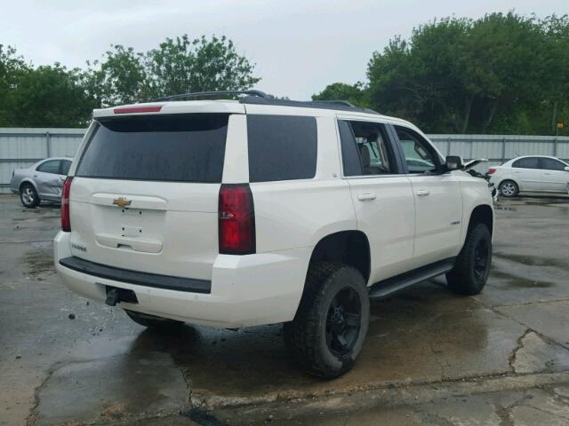 1GNSKBKC7FR302189 - 2015 CHEVROLET TAHOE K150 WHITE photo 4