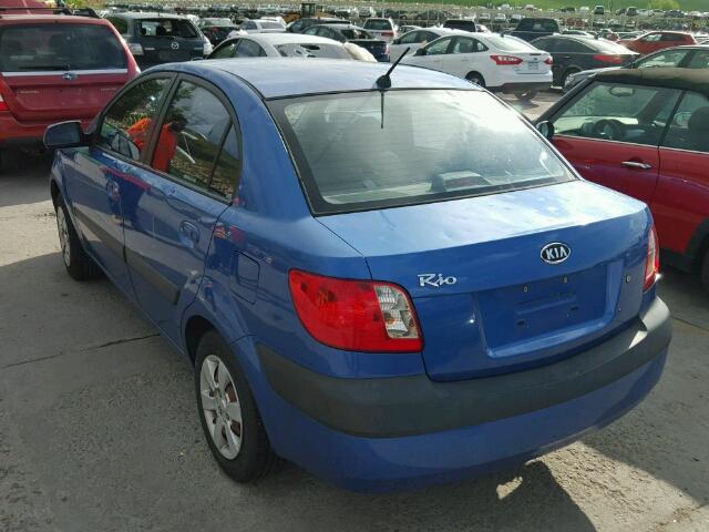 KNADE123466049768 - 2006 KIA RIO BLUE photo 3