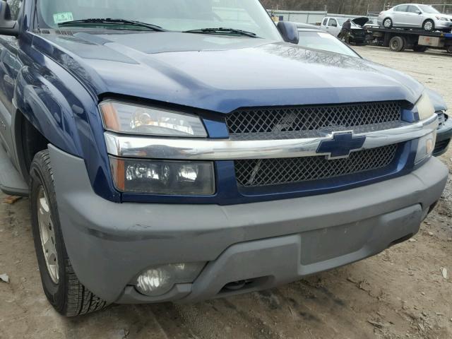 3GNEK13T02G158789 - 2002 CHEVROLET AVALANCHE BLUE photo 9