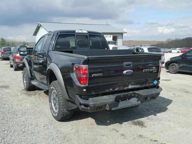 1FTEX1R65BFB27941 - 2011 FORD F150 SVT R BLACK photo 3