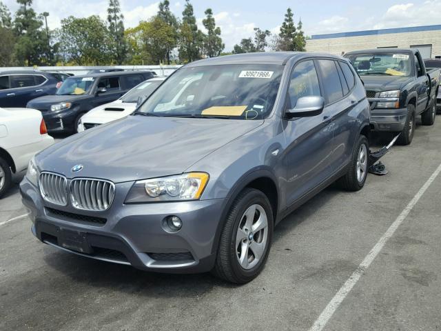 5UXWX5C52CL720377 - 2012 BMW X3 XDRIVE2 GRAY photo 2