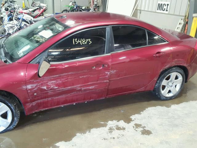 1G2ZG57B294130010 - 2009 PONTIAC G6 BURGUNDY photo 9