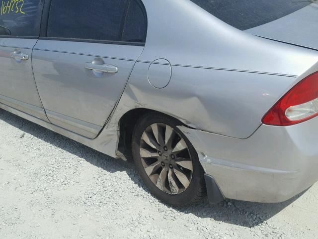 19XFA1F90AE055950 - 2010 HONDA CIVIC EXL SILVER photo 9