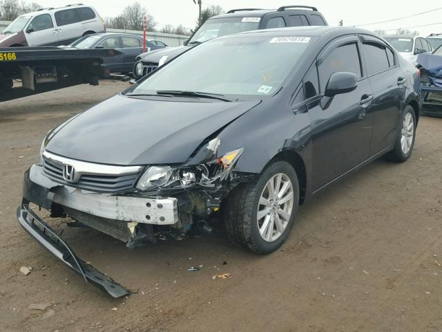 2HGFB2F94CH595121 - 2012 HONDA CIVIC EXL BLACK photo 2