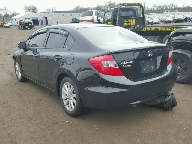 2HGFB2F94CH595121 - 2012 HONDA CIVIC EXL BLACK photo 3