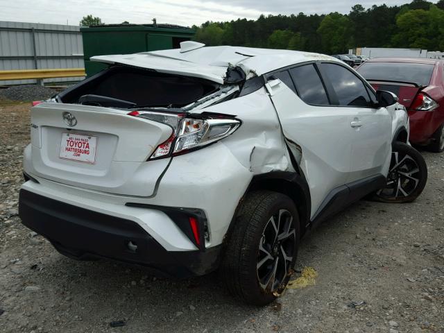 NMTKHMBX5JR021958 - 2018 TOYOTA C-HR XLE WHITE photo 4