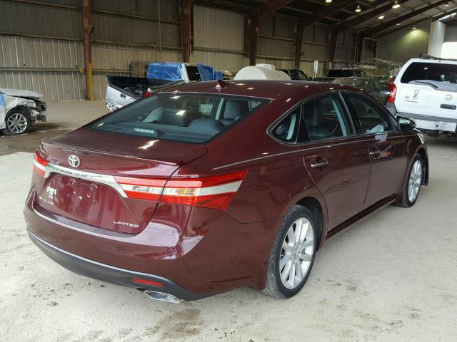 4T1BK1EB5EU092754 - 2014 TOYOTA AVALON BAS MAROON photo 4