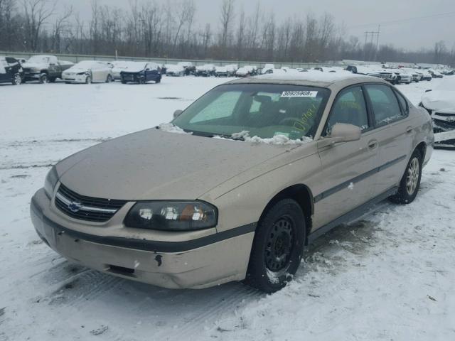 2G1WF55E729132104 - 2002 CHEVROLET IMPALA TAN photo 2