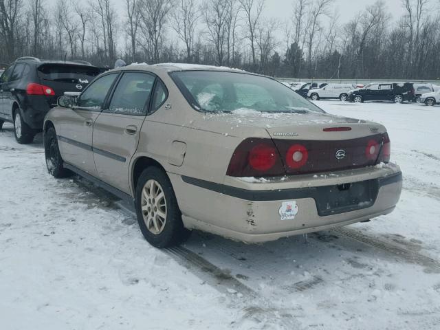 2G1WF55E729132104 - 2002 CHEVROLET IMPALA TAN photo 3