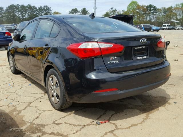 KNAFX4A69F5409641 - 2015 KIA FORTE LX BLACK photo 3