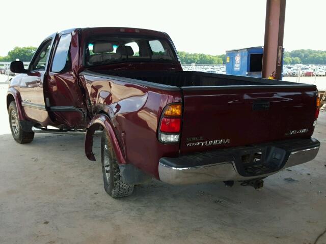 5TBBT441X3S368075 - 2003 TOYOTA TUNDRA ACC BURGUNDY photo 3