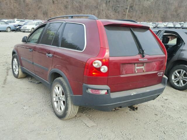 YV1CM91H541115634 - 2004 VOLVO XC90 T6 RED photo 3