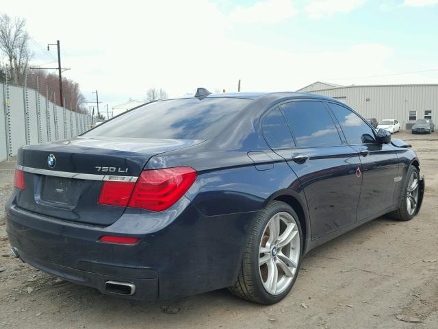 WBAKC8C5XCC435209 - 2012 BMW 750LXI BLUE photo 4