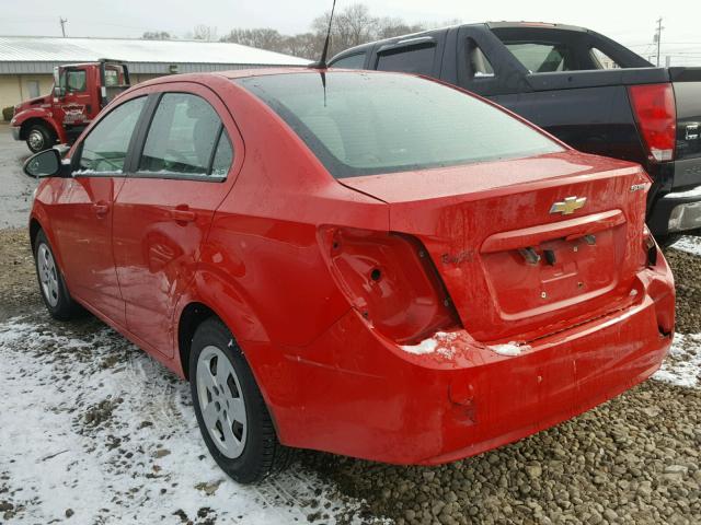 1G1JA5SH5D4219822 - 2013 CHEVROLET SONIC LS 红色 照片 3