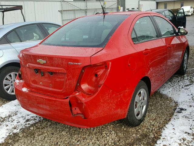 1G1JA5SH5D4219822 - 2013 CHEVROLET SONIC LS 红色 照片 4