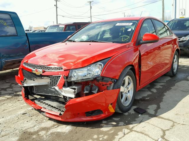 1G1PC5SB4E7223585 - 2014 CHEVROLET CRUZE LT RED photo 2